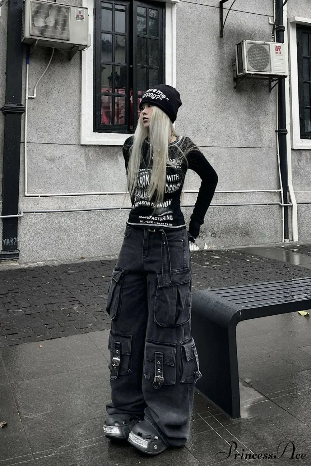 Denim Multi-Pocket Street Loose Cargo Pants