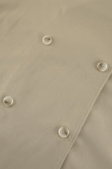 Vintage Khaki Belted Trench Midi Coat