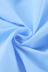 Blue Collared Shirt Sleeve Mini Dress