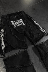 Convertible Zip Off Baggy Denim Jeans