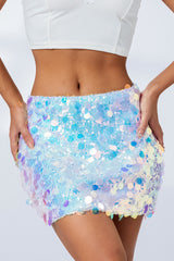 Sequin A-Line Bodycon Christmas Skirt