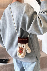 Christmas Crocheted Tree Reindeer Cute Crossbody Bag