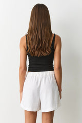 High Waist Drawstring Relaxed Fit Casual Shorts