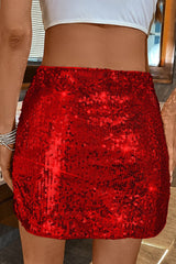 Sequin Bodycon Mini Christmas Skirt