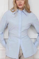 Cotton Ruched Fitted Blouse