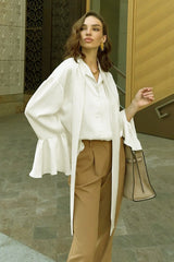 Vintage Tie Long Sleeve Blouse