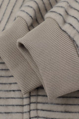 Striped Zip Knit Hoodie