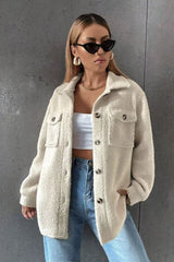 Teddy Wool Lapel Button Coat