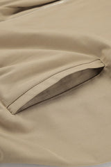 Khaki Lapel Utility Bomber Jacket