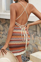 Striped Knitted Mini Dress