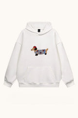 Dachshund Embroidered Pullover Hoodie