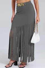 Fringe Punk Bodycon Skirt