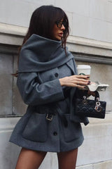 Scarf Collar Trench Coat