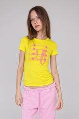 Y2K Graphic Fitted Short Sleeve T-Shirt