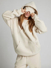 Solid Eye Mask Hoodie Pants Two Piece Set