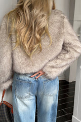 Casual Solid Knit Coat