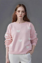 Heart Jacquard Knit Sweater