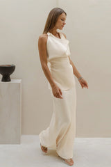 Cowl Neck Halter Top Mermaid Skirt Set