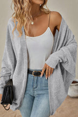 Longline Open Front Pocket Knit Cardigan