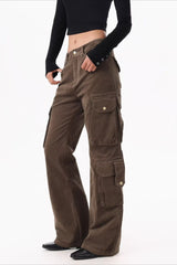Multi Pocket Stacked Utility Flare Jeans