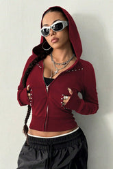 Slim Fit Printed Hoodie