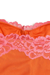 Lace Patchwork Midi Dress