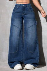 Loose Fit Wide Leg Denim Jean