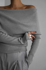 Sexy Off Shoulder Pullover Sweater