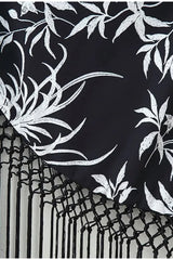 Printed Tassel Patchwork Midi Dress