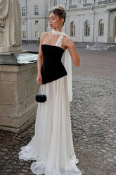 Elegant Ruffled Flowy Maxi Dress