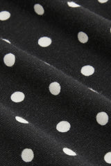 Polka Dot Low Back Slim Fit Short Sleeve Tank Top