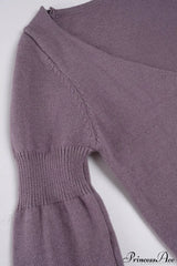 Floral Jacquard V-Neck Long-Sleeve Knit Top