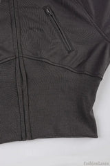 Street Style Fur Trim Sweatshirt Jacket