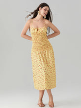 Floral Strawberry Camis Backless Tied Front Floral Dress floraldress-250126