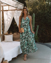 Lewyn Floral Halter Maxi Dress