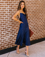 Halsey Embossed Leopard Midi Slip Dress