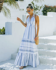 Montpellier Tiered Halter Maxi Dress
