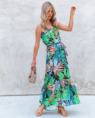 Find Paradise Palm Print Maxi Dress