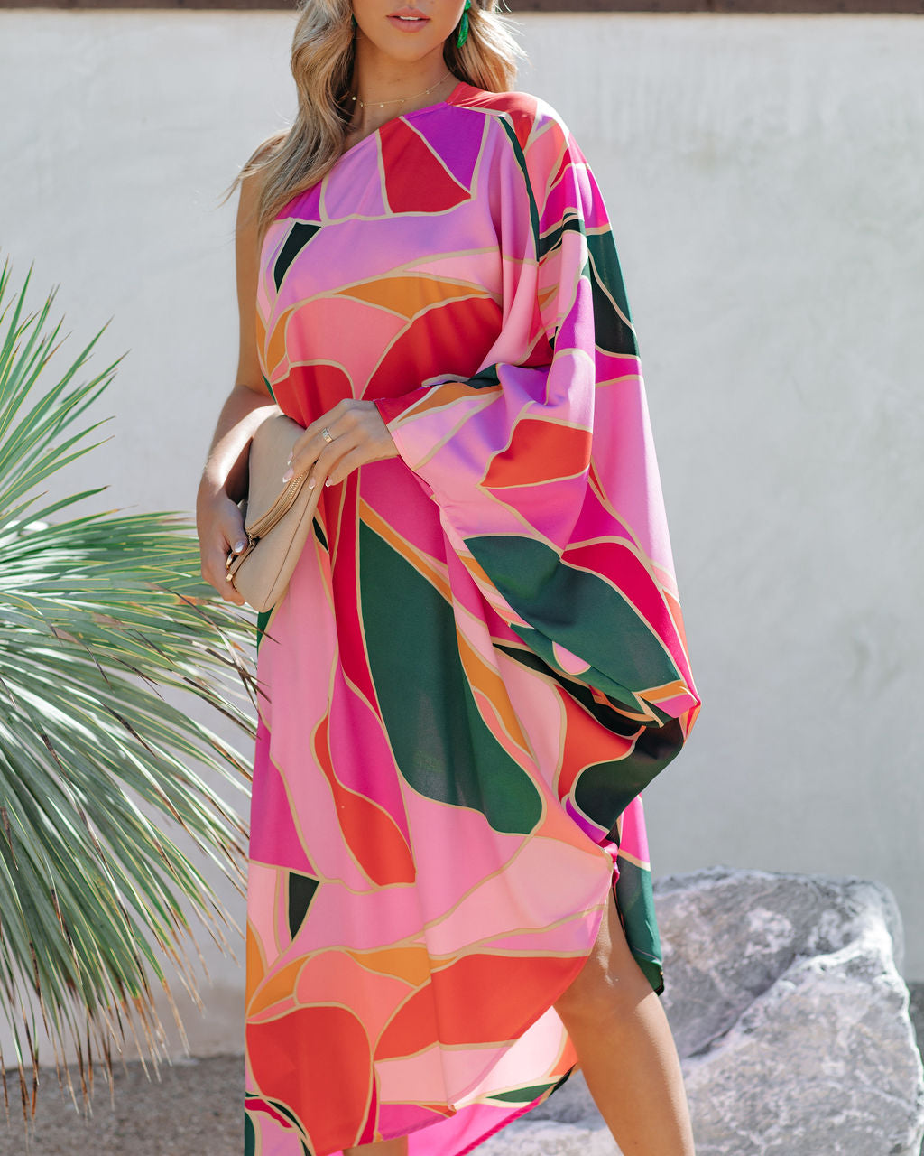 Finesse One Shoulder Asymmetrical Dress