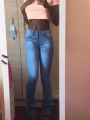 KittenAlarm - Skinny Flared Jeans Women's Fashion Denim Pants Bootcut Bell Bottoms Stretch Trousers Women Jeans Woman Jeans Low Rise Jeans