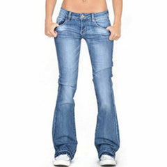KittenAlarm - Skinny Flared Jeans Women's Fashion Denim Pants Bootcut Bell Bottoms Stretch Trousers Women Jeans Woman Jeans Low Rise Jeans