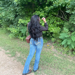 KittenAlarm - Skinny Flared Jeans Women's Fashion Denim Pants Bootcut Bell Bottoms Stretch Trousers Women Jeans Woman Jeans Low Rise Jeans