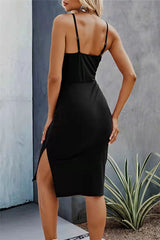 PREORDER - Rita Cotton Cutout Halter Midi Dress - Black