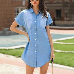 Jessup Pocketed Tencel Shirt Dress - Vintage Wash