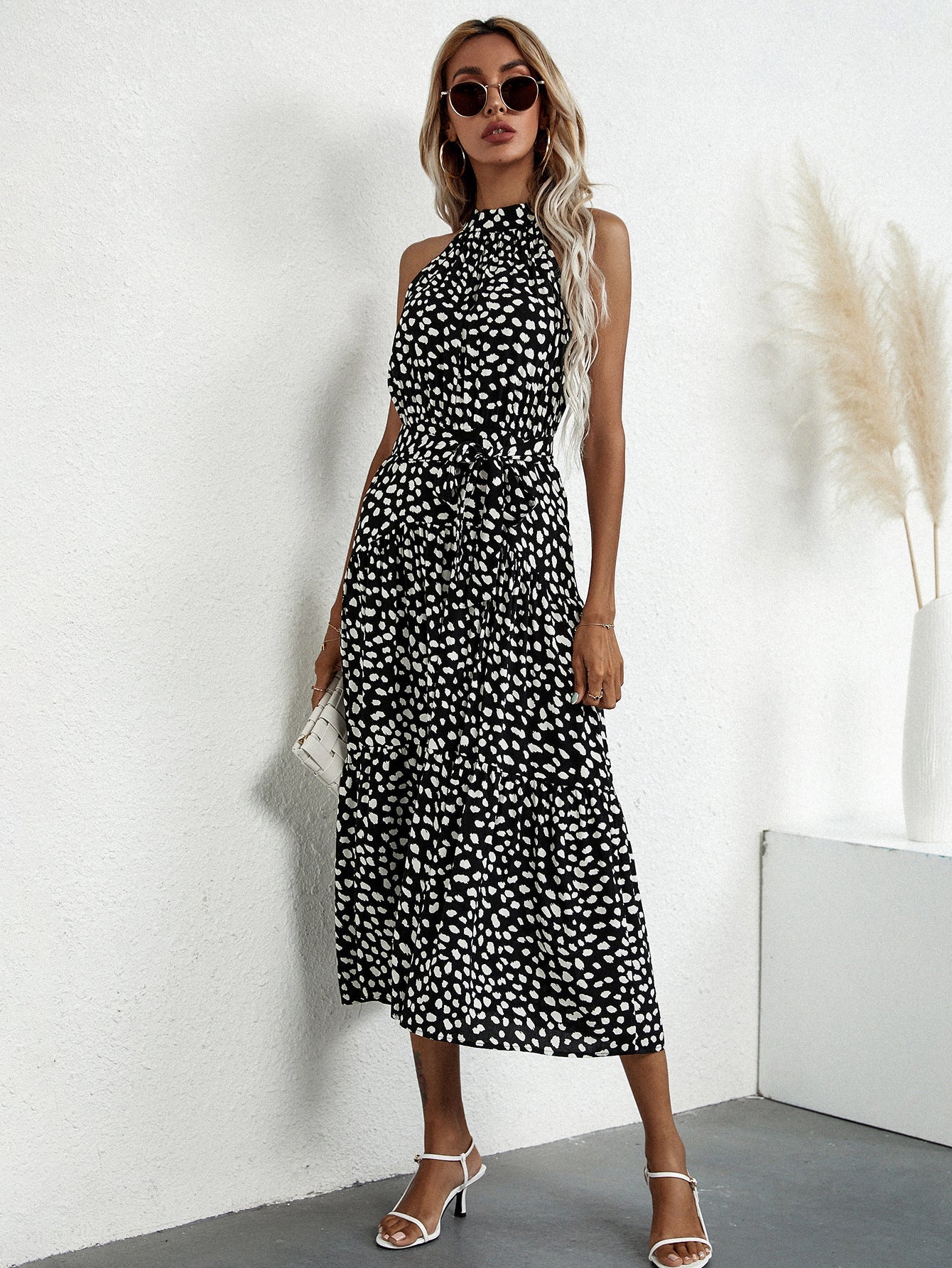 Brystol Pocketed Floral High Low Maxi Dress
