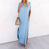 Farmers Market Pocketed Modal Maxi Dress