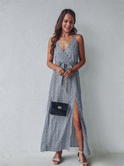 Hope Remains Floral Midi Slip Dress - Black