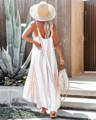 Mary Printed Tassel Tie Maxi Dress