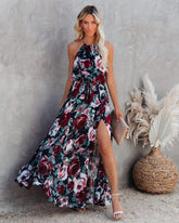 Bloomed Halter Maxi Dress