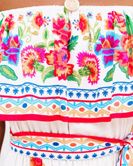 Mamanuca Floral Off The Shoulder Maxi Dress